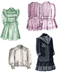 Girls blouse and selection of dresses including frills and sailorsuit