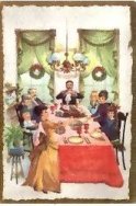 Family enjoying Christmas dinner (9603 bytes)
