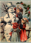 Children finishing a snowman (15981 bytes)