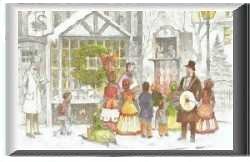 Shoppers listening to carolers bytes)