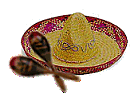 Mexican hat and maracas