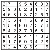 Classic Sudoku solution